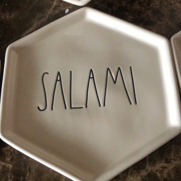 Rae Dunn Hexagonal Bowl and Plate Set of 6 - Picture 6 of 10